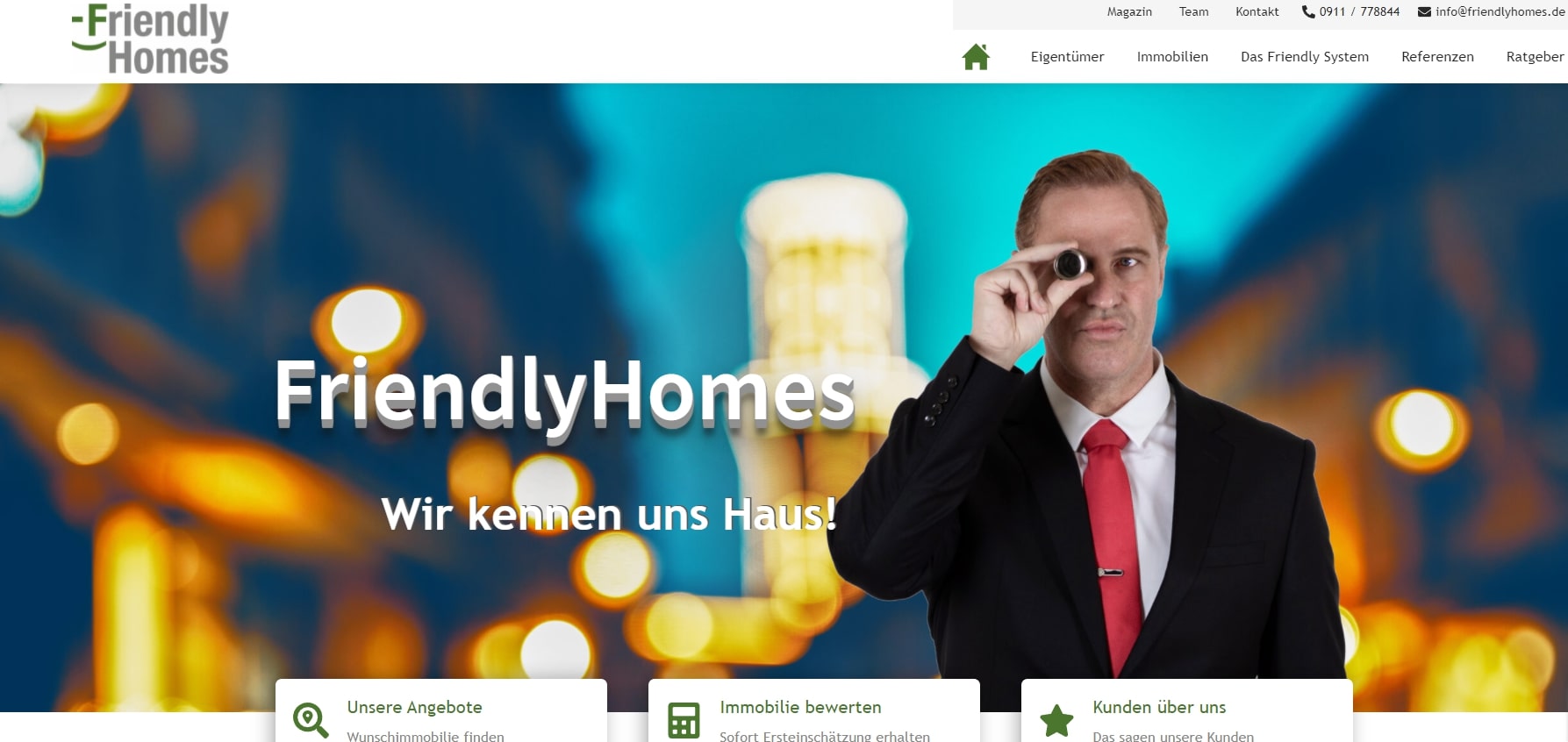 Ihr Immobilienmakler in Nürnberg, Fürth, Erlangen FriendlyHomes, M